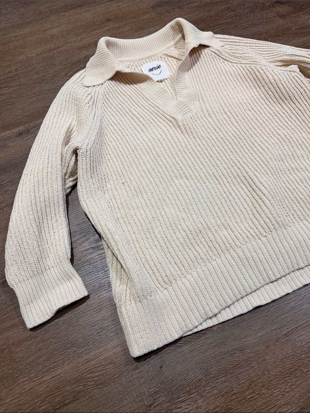 Aerie Sugar Rush Chenille Sweater - Cake Batter - Size Small - Picture 4 of 7